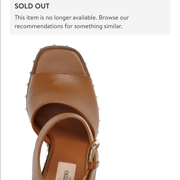SOLD VALENTINO Soul Rockstud Sandal brown - Picture 4 of 13